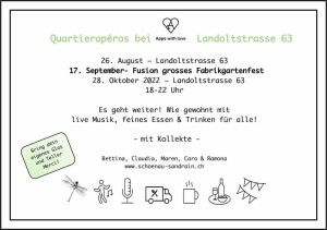 26.08.2022 - Quartierapéro Landoltstrasse Bern